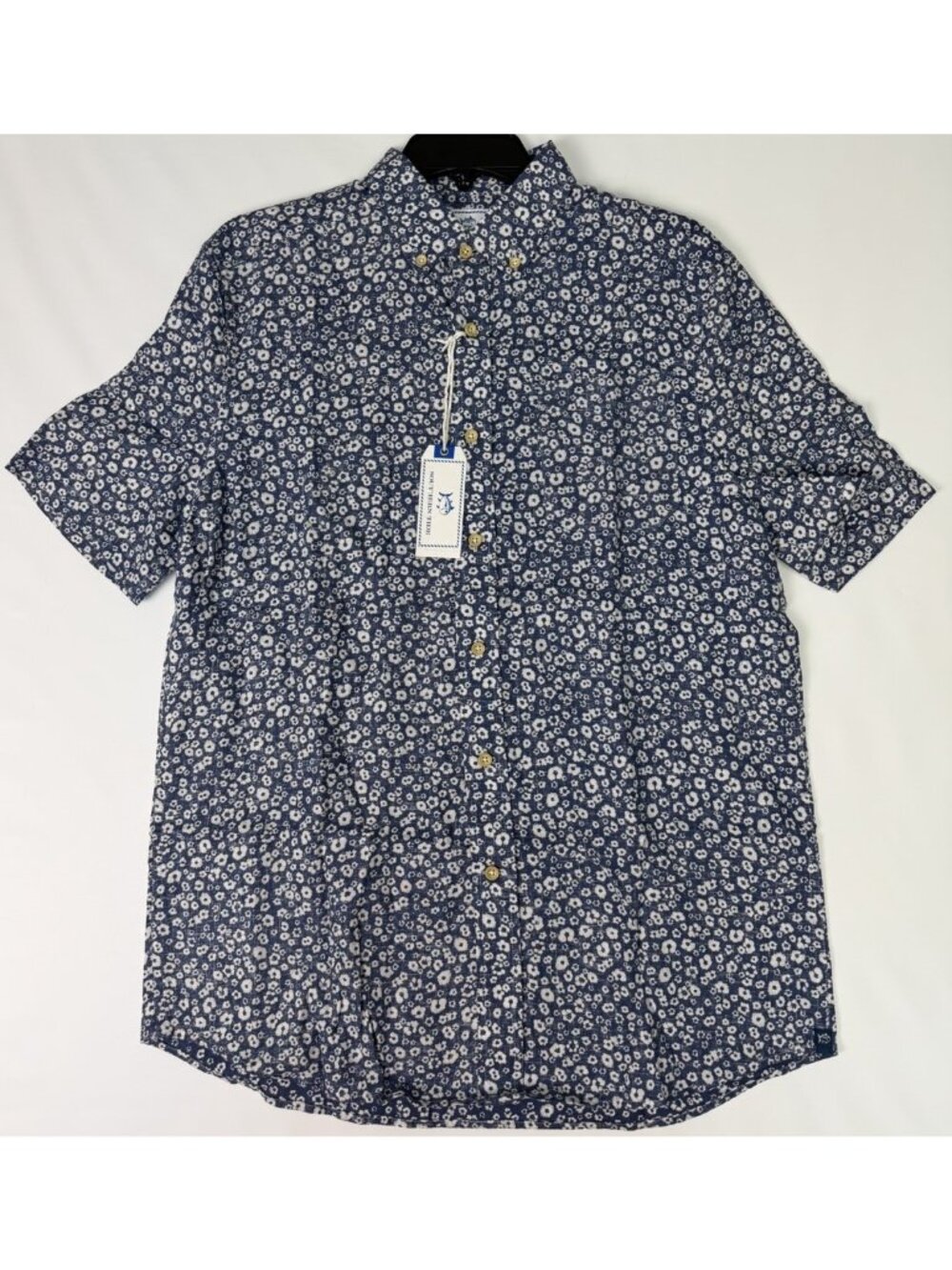 Southern Tide Small Short Sleeve Linen Blend Men's Button Down Shirt NWT